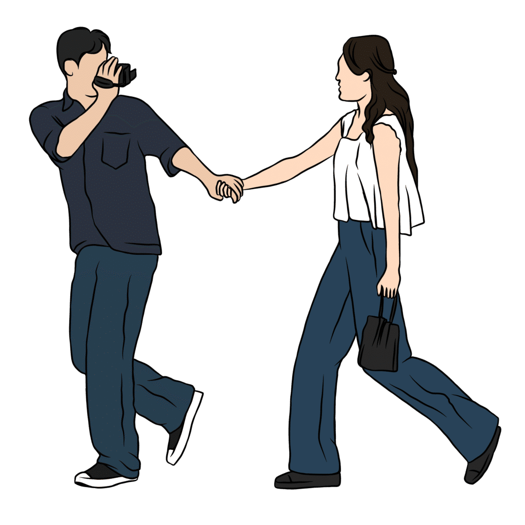 romantic couple stylish fashion