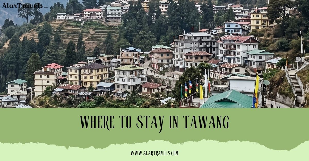 Tawang town surrounded by Himalayan mountain scenery