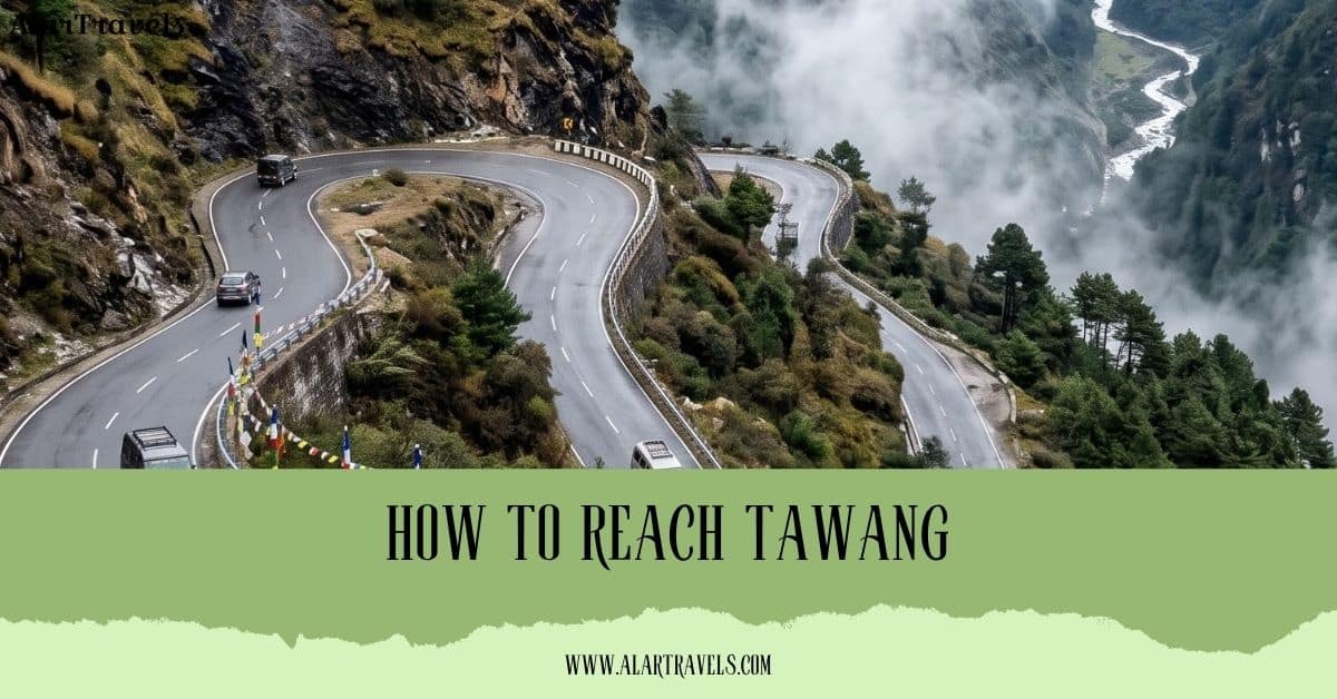Mountain road through Arunachal Pradesh on the route to Tawang