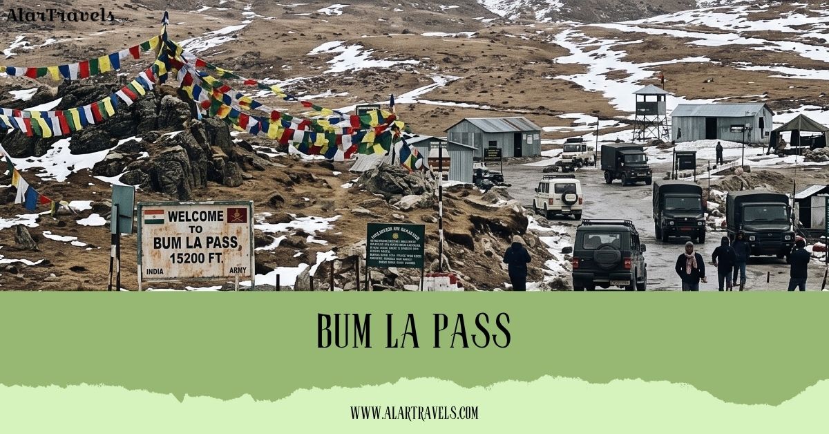 High-altitude landscape at Bum La Pass near Tawang